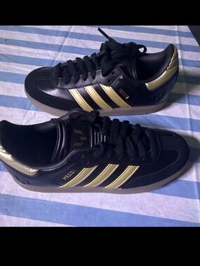 Adidas Samba Messi J Black Gold Youth 4Y / Women 5 JR6349